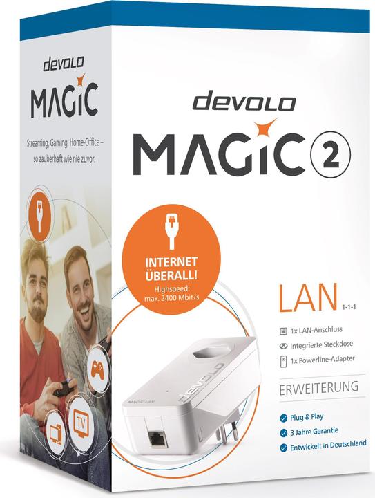 Produktbild Devolo Magic 2 LAN Erweiterung 1-1-1 (2400 Mbit/s)