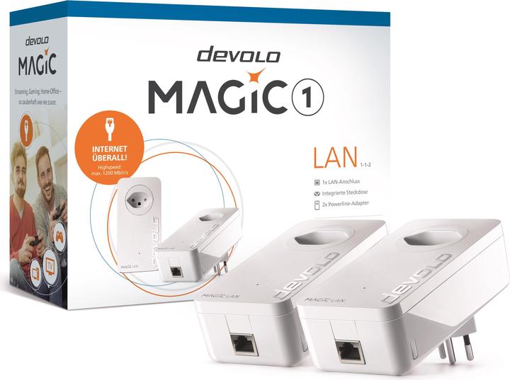 Produktbild Devolo Magic 1 LAN Starter Kit 1-1-2 (1200 Mbit/s)
