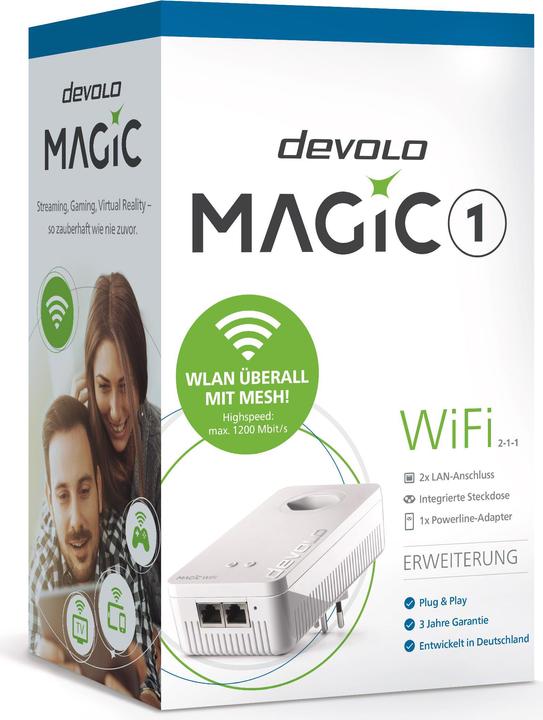 Produktbild Devolo Magic 1 WiFi Erweiterung 2-1-1 (1200 Mbit/s)