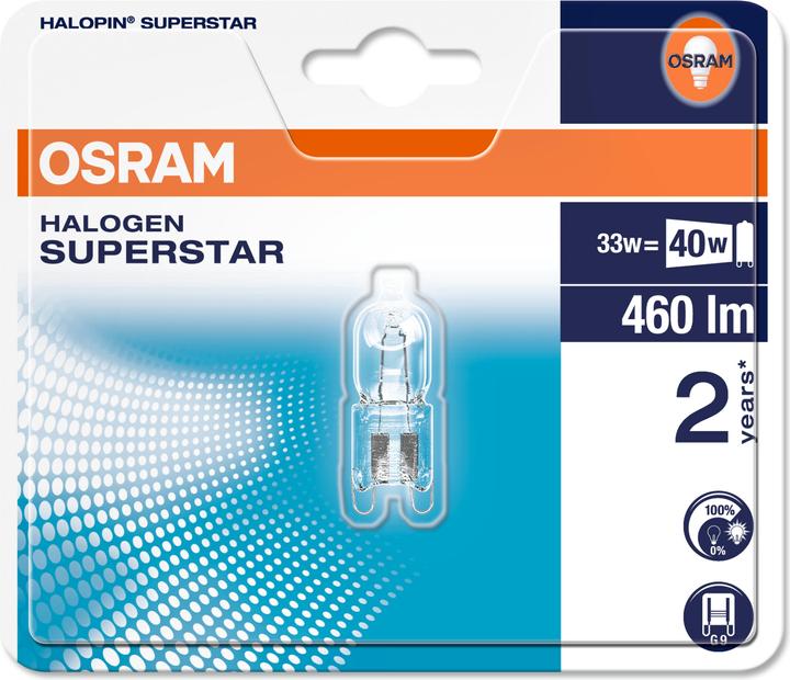 Actual product image Osram Halopin Eco Super (G9, 33 W, 460 lm, 1 x, G)