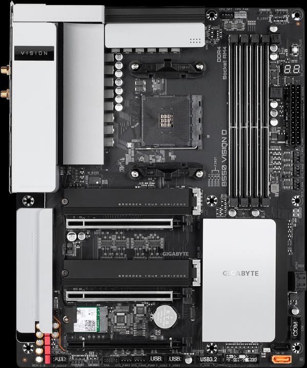 Produktbild Gigabyte B550 Vision D (AM4, AMD B550, ATX)