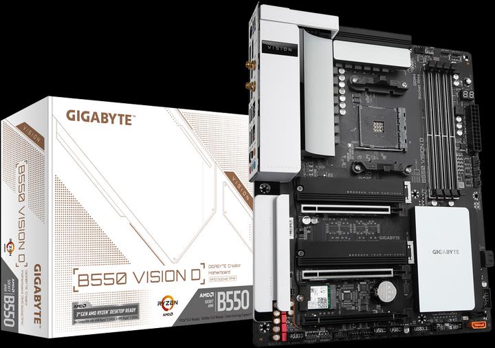 Produktbild Gigabyte B550 Vision D (AM4, AMD B550, ATX)