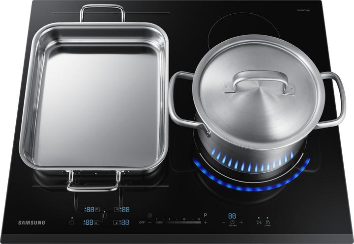 Image du produit Samsung NZ64N9777BK/E1 Induction, 60cm, 15 Puissances, Virtual Flame, Ice Blue