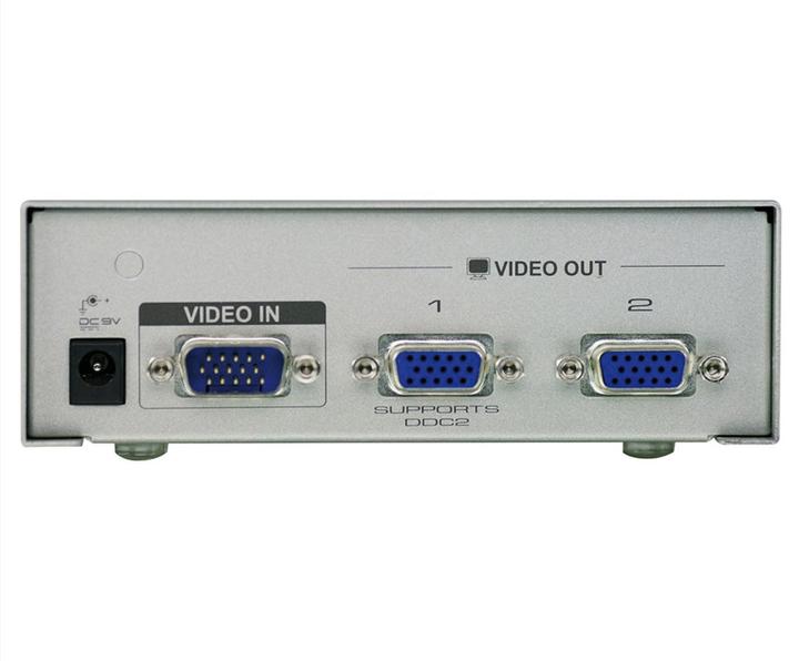 Image du produit Aten VS92A, répartiteur VGA à 2 ports avec amplificateur de signal jusqu'à 30m