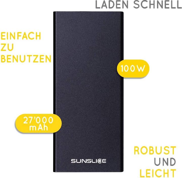 Actual product image Sunslice External battery "Gravity 27" (27000 mAh, 100 W)