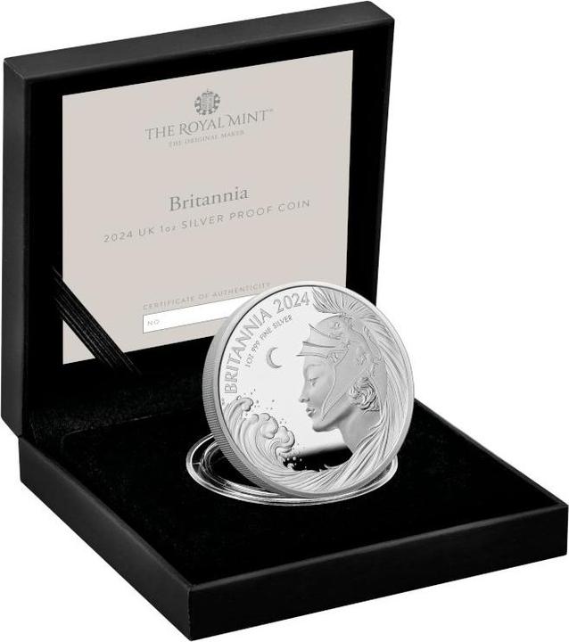Immagine prodotto The Royal Mint Silber Britannia 1 oz PP - 2024 (999, 2024)