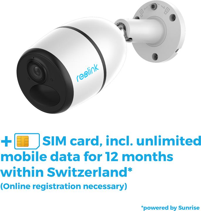 Image du produit Reolink GO 4G incluant des données illimitées pendant 12 mois (1280 x 720 pixels)