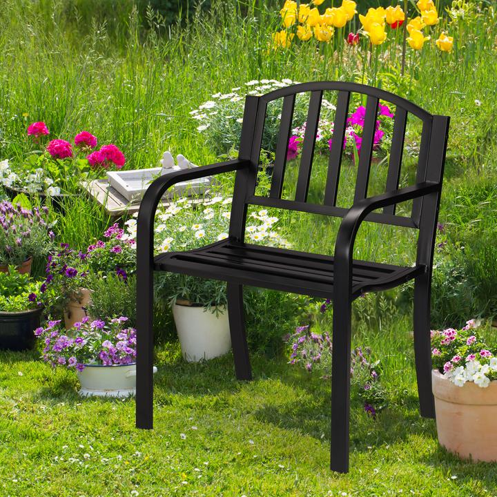 Actual product image Relaxdays Garden chair metal