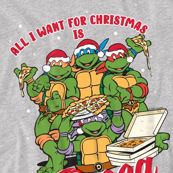 Immagine prodotto Teenage Mutant NT Maglietta Natale Pizza Uomo (4XL)