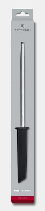 Produktbild Victorinox Swiss Modern, Abziehstahl, 23 cm, Mittelfeinzug, rund, Schwarz