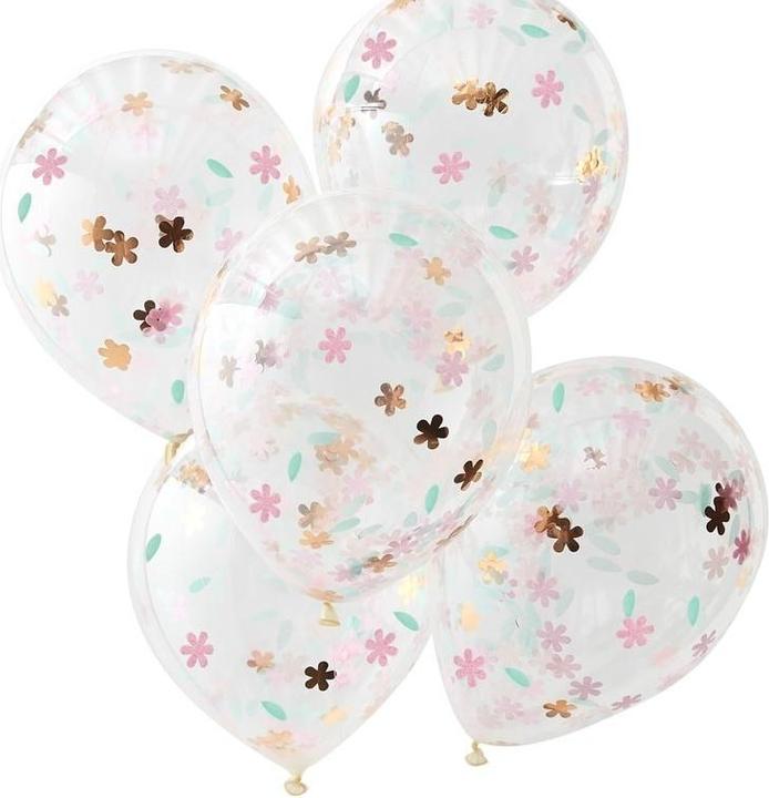 Image du produit Ginger Ray Ballons confettis or rose Ditsy Floral (5 x)