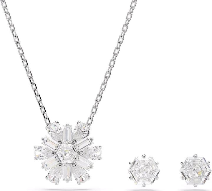Swarovski Idyllia Set Verschiedene Schliffe Schneeflocke Weiss (Swarovski Metall)