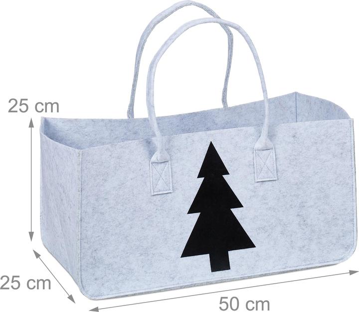 Image du produit Relaxdays Sac à bois de cheminée (50 x 25 x 25 cm)