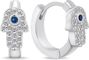 Immagine prodotto Brilio Argento - Orecchini a cerchio moderni Hamsa in argento EA667W
