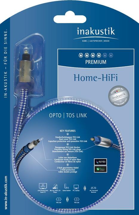 Immagine prodotto Inakustik Cavo audio ottico Premium (3 m, Ottico)