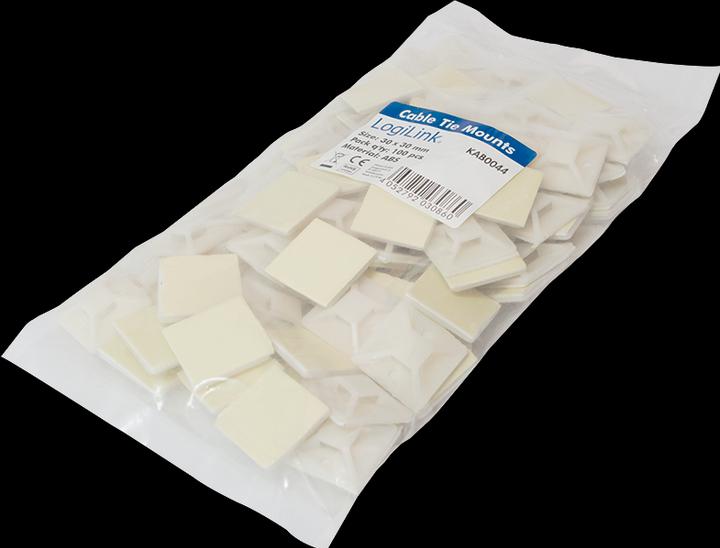 Produktbild LogiLink Kabelbinderhalterungen, selbstklebend, Kabelbinderaufnahme: (30 mm, 100 Stk.)