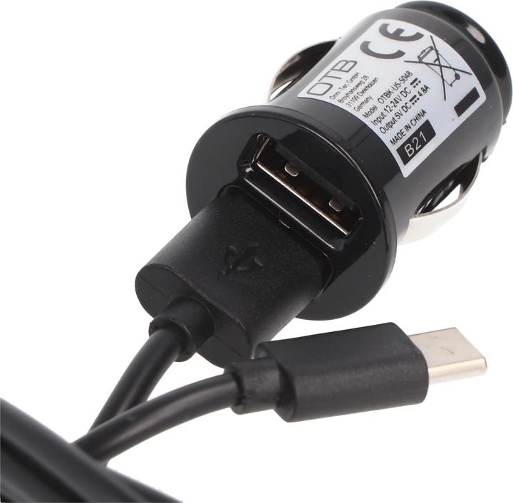 Immagine prodotto AccuCell Adattatore USB per caricabatterie da auto - Doppio USB - 4,8A con Auto ID - nero - TINY