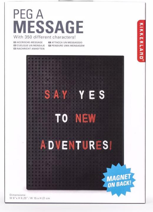 Image du produit Kikkerland Peg Message Small (Tableau d'affichage, 15 x 21 cm)