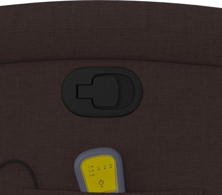 Image du produit VidaXL Fauteuil de massage tissu marron foncé,Couleur : marron foncé,Matériaux