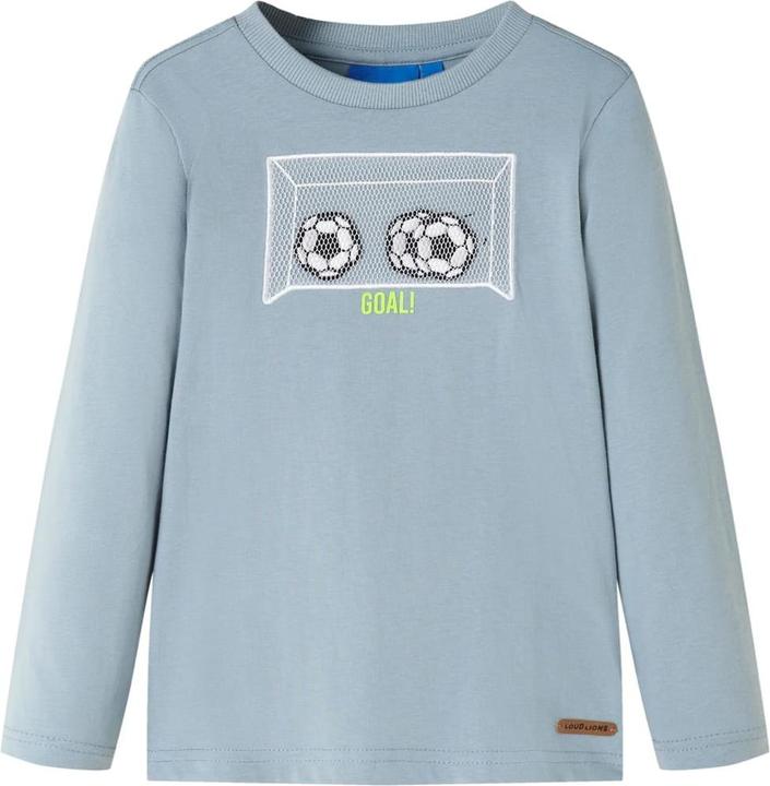 Immagine prodotto VidaXL Camicia a maniche lunghe da bambino azzurro 92,Materiale: 100 (92)