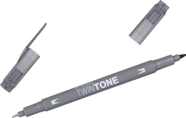 Actual product image Tombow Twintone fiber pen (49, Grey, 1 x)