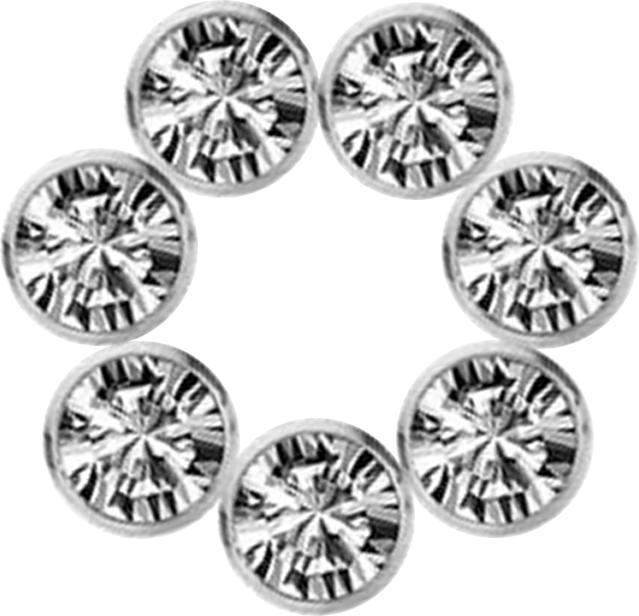 Produktbild Star Piercing Anhänger silber Ring sieben Kristalle silber (ohne Messing, Chirurgenstahl 316L)