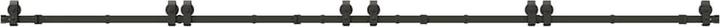 Immagine prodotto VidaXL Set di ferramenta per porte scorrevoli 183 cm acciaio nero Set di ferramenta per porte scorrevoli