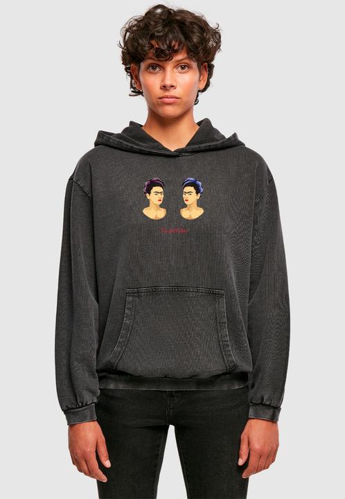 Produktbild Merchcode Ladies Frida Kahlo - The Two Fridas Acid Washed Oversize Hoody - 178039 (XXL)