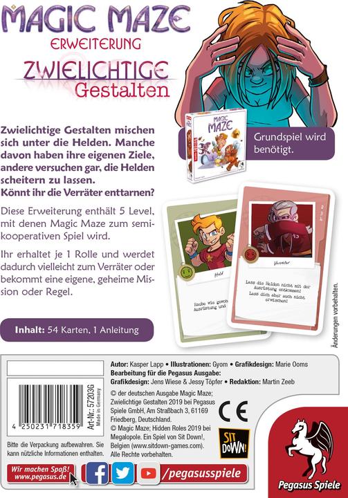Actual product image Sit Down! Magic Maze Shady Figures (German)