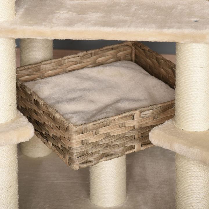 Actual product image Jamb Scratching post (174 cm, Beige+Brown)