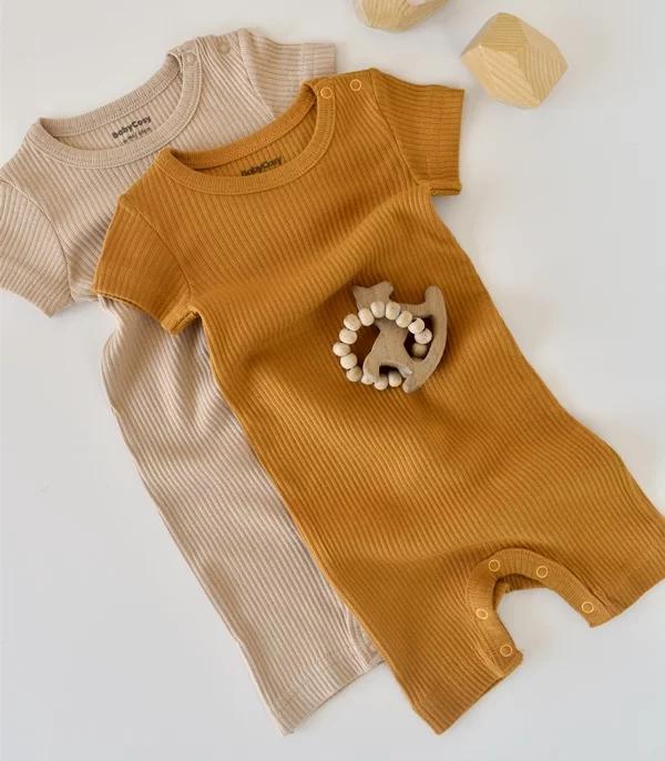 Image du produit BabyCosy Grenouillère courte. manches courtes. 2 Pack (80)