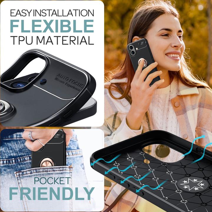 Produktbild Nalia Matte Ring Silikon Hülle (Apple iPhone 16 Plus)