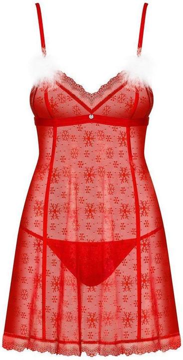 Productafbeelding Obsessive Claussica Babydoll, string XL/2XL (L, XL)