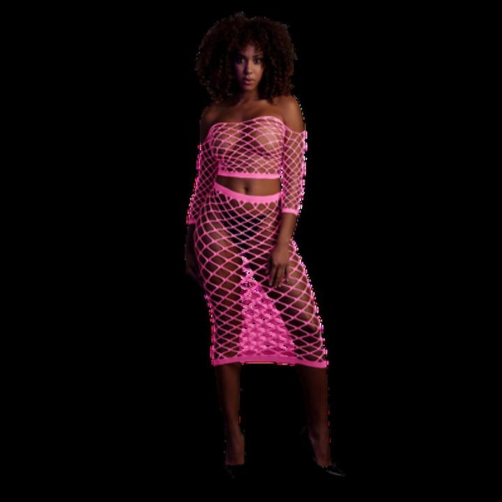 Actual product image Ouch! Long Sleeve Crop Top and Long Skirt (One size)