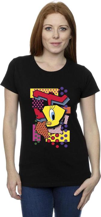 Actual product image Looney Tunes Womens/Ladies Tweety Pop Art Cotton T-Shirt (L)