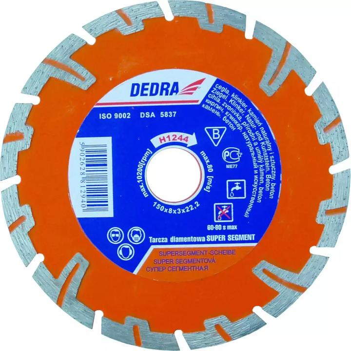 Produktbild Dedra Super Segment Diamanttrennscheibe zum Schneiden von Beton 180 mm H1245