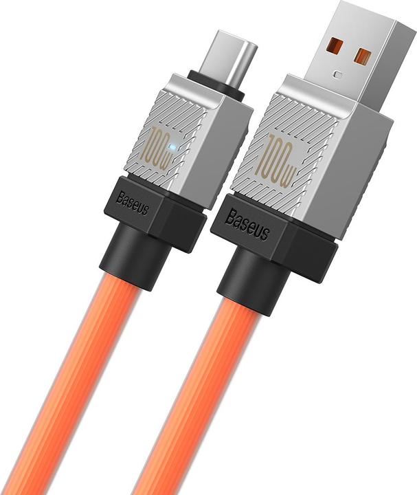 Actual product image Baseus Cable USB do USB-C CoolPlay 100W 1m (orange) (1 m, USB 3.0)
