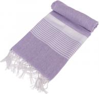 Ootb Telo hammam fouta bianco/lavanda (80 x 170 cm)