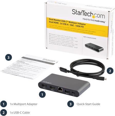 Produktbild StarTech DK30C2HAGPD (USB-C, 4 Ports)