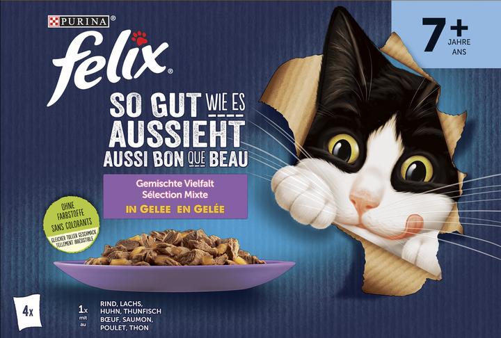 Produktbild Felix Gemischte Vielfalt in Gelée Senior (Adult, 4 Stk., 340 g)