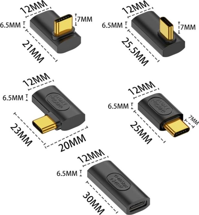 Image du produit PowerGuard Adaptateur USB-C vers USB-C (mâle/femelle) USB4 40 Gbit/s 240W (USB 4.0)