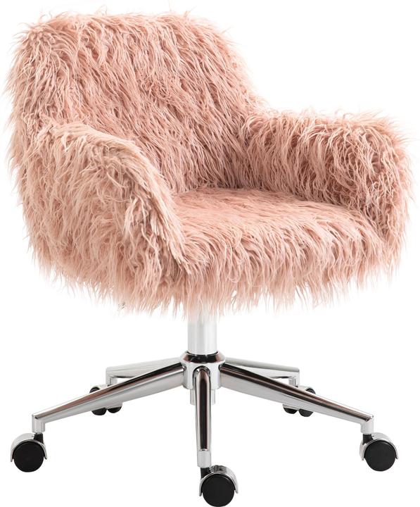 Actual product image Vinsetto Office chair with faux fur