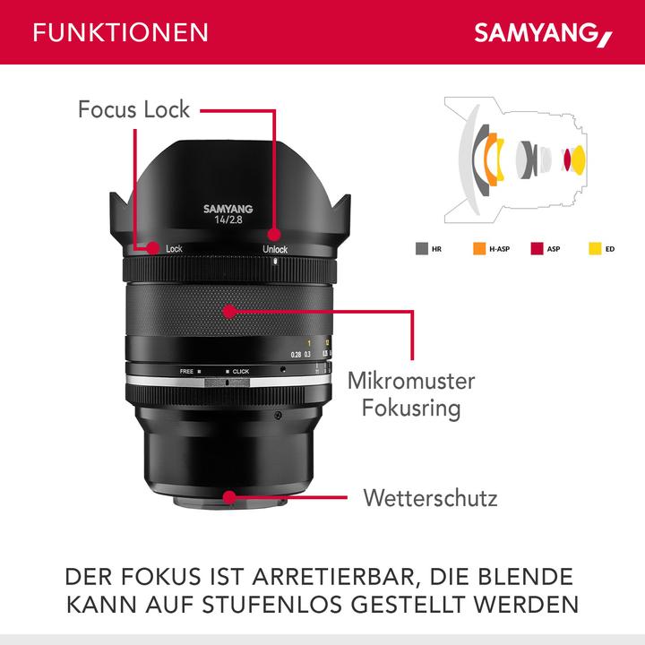 Actual product image Samyang MF 2.8/14 MK2 Sony E-Mount (Sony E, full size)