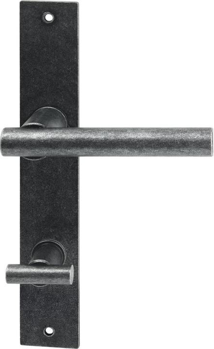 Actual product image Halcö Door fitting Imst | on plate WC 90 | black passivated (Door handle)