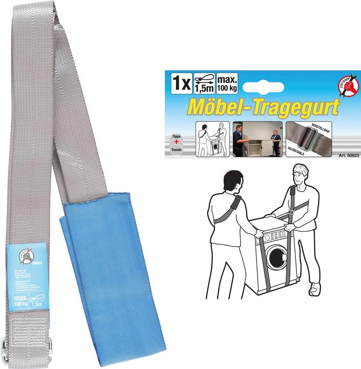 Produktbild BGS Tragegurt für Möbel verstellbar 100 kg