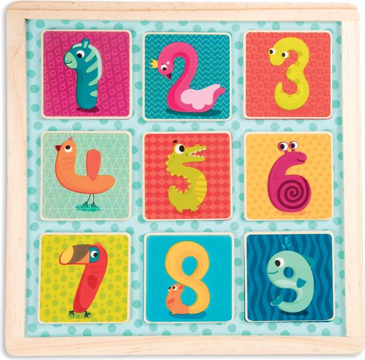 Produktbild B.toys B. Count n’ Doodle - Holzpuzzle mit magnetischen Zahlen 10-teilig (9 Teile)