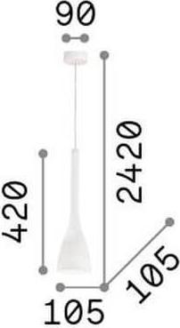 Image du produit Ideal lux FLUT suspension E14 ⌀105mm dimmable noir 035710 (E14)