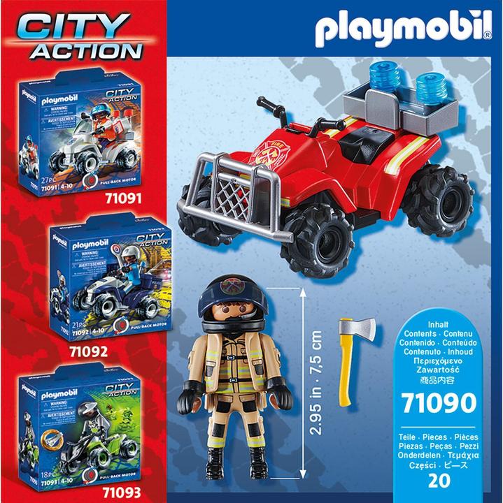 Produktbild Playmobil Feuerwehr-Speed Quad (71090, Playmobil City Action)