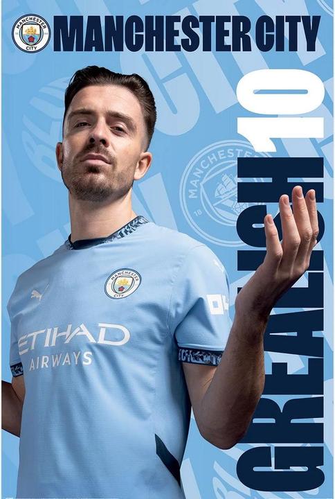 Actual product image Manchester City FC Jack Grealish Poster (91 x 61 cm)