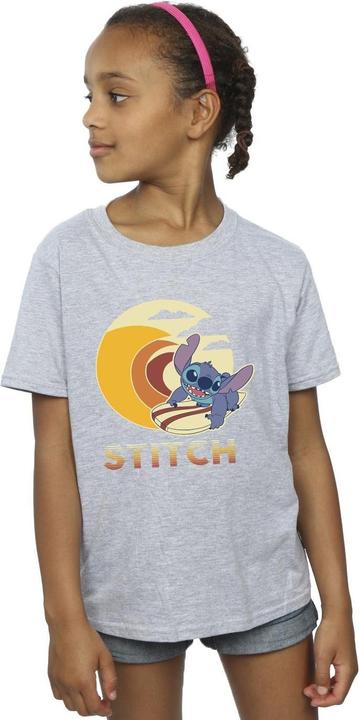 Actual product image Disney Girls Lilo & Stitch Summer Waves Cotton T-Shirt (152, 158)